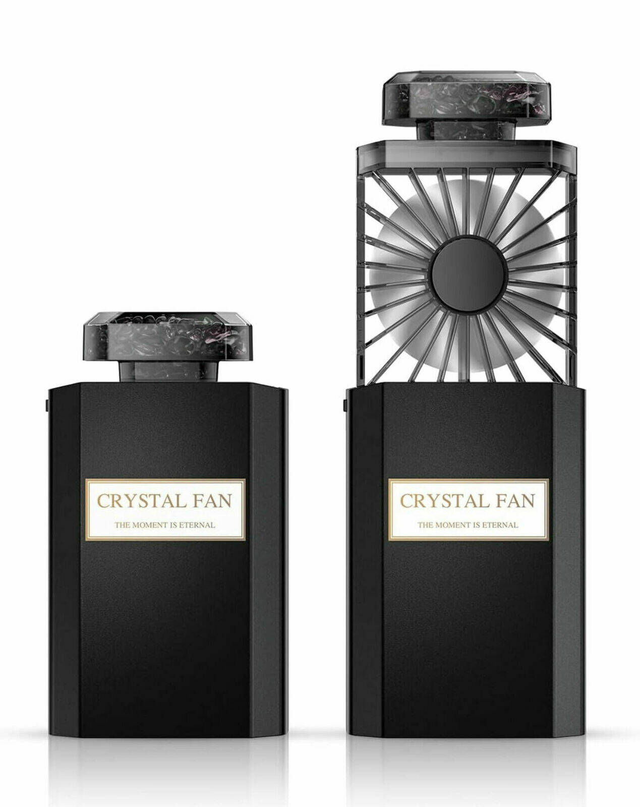 Luxury Crystal Black Fan