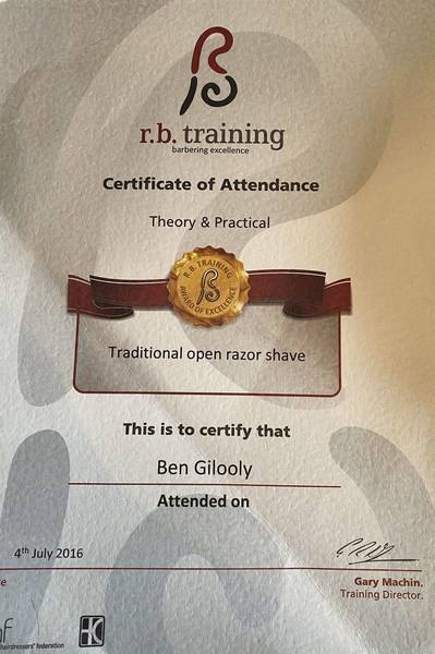 Open razor shave training 