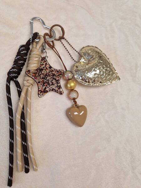 Porte clé en cuir  / Bijou de sac Star