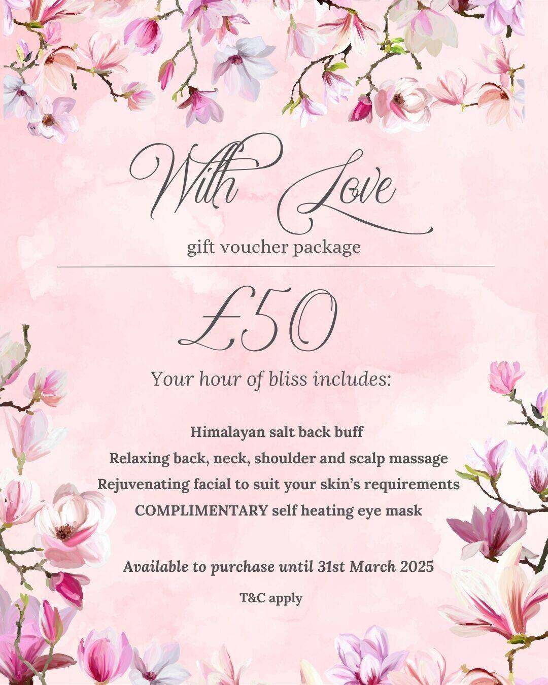 With Love Gift Voucher Package 2025 - Limited Offer until 31st March 2026