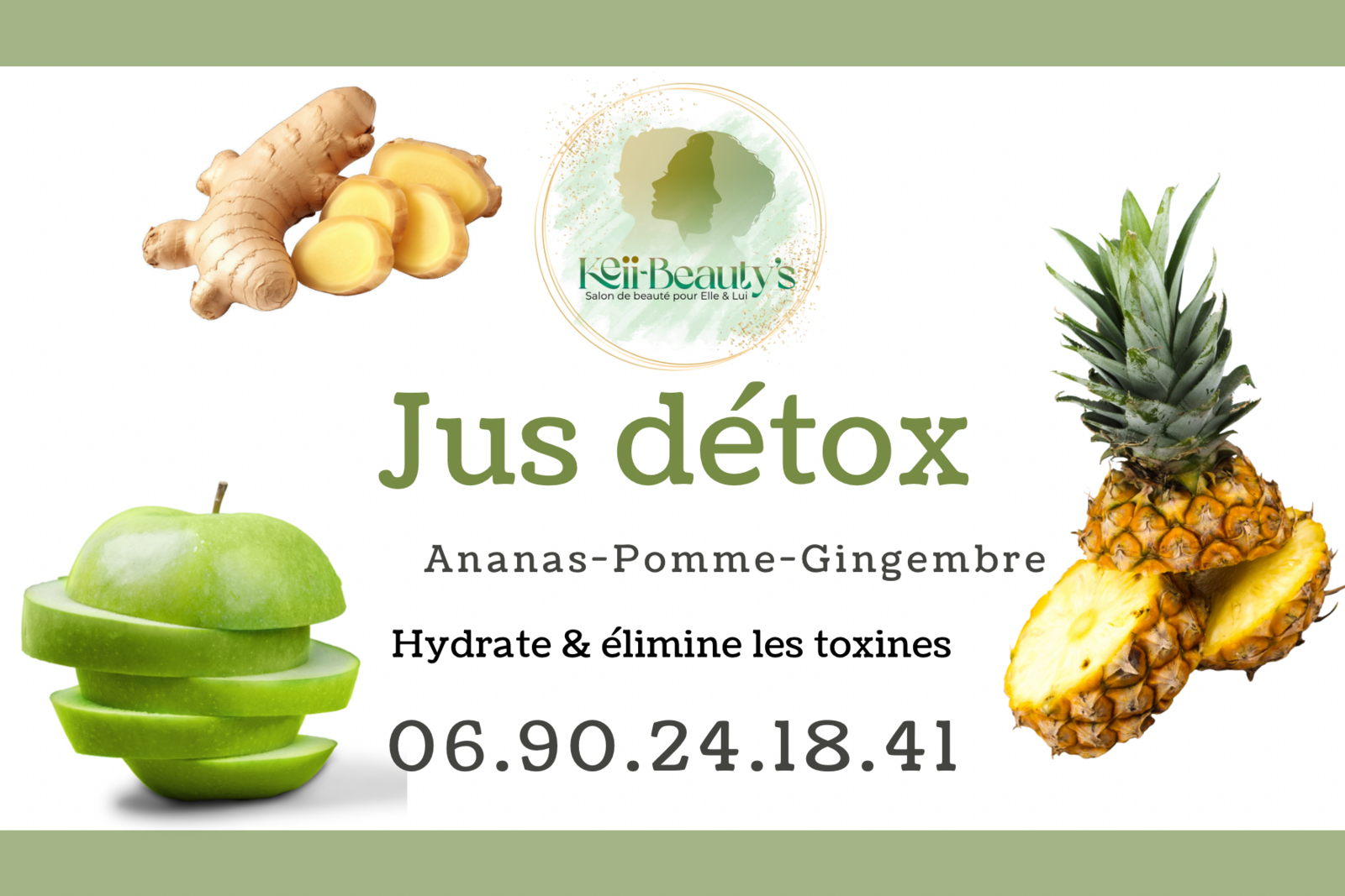 Jus détox: Ananas • Pomme • Gingembre1,5L