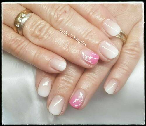 Semi permanent baby boomer baby color et Nail Art 