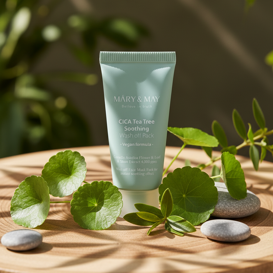 Mary & May Cica Tea Tree Soothing Wash-Off Pack (30g)