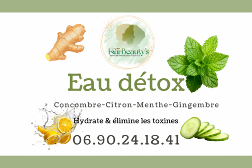 Eau détox: Concombre • Citron • Menthe • Gingembre 1,5L