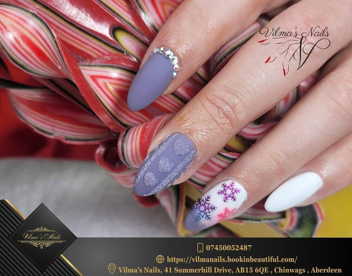 My first Christmas  Design#season#nails#infill#manicure#art#sticker#gliter#matte nails#svarowski#ombre