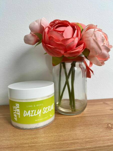 ruff stuff scrub- lime & basil