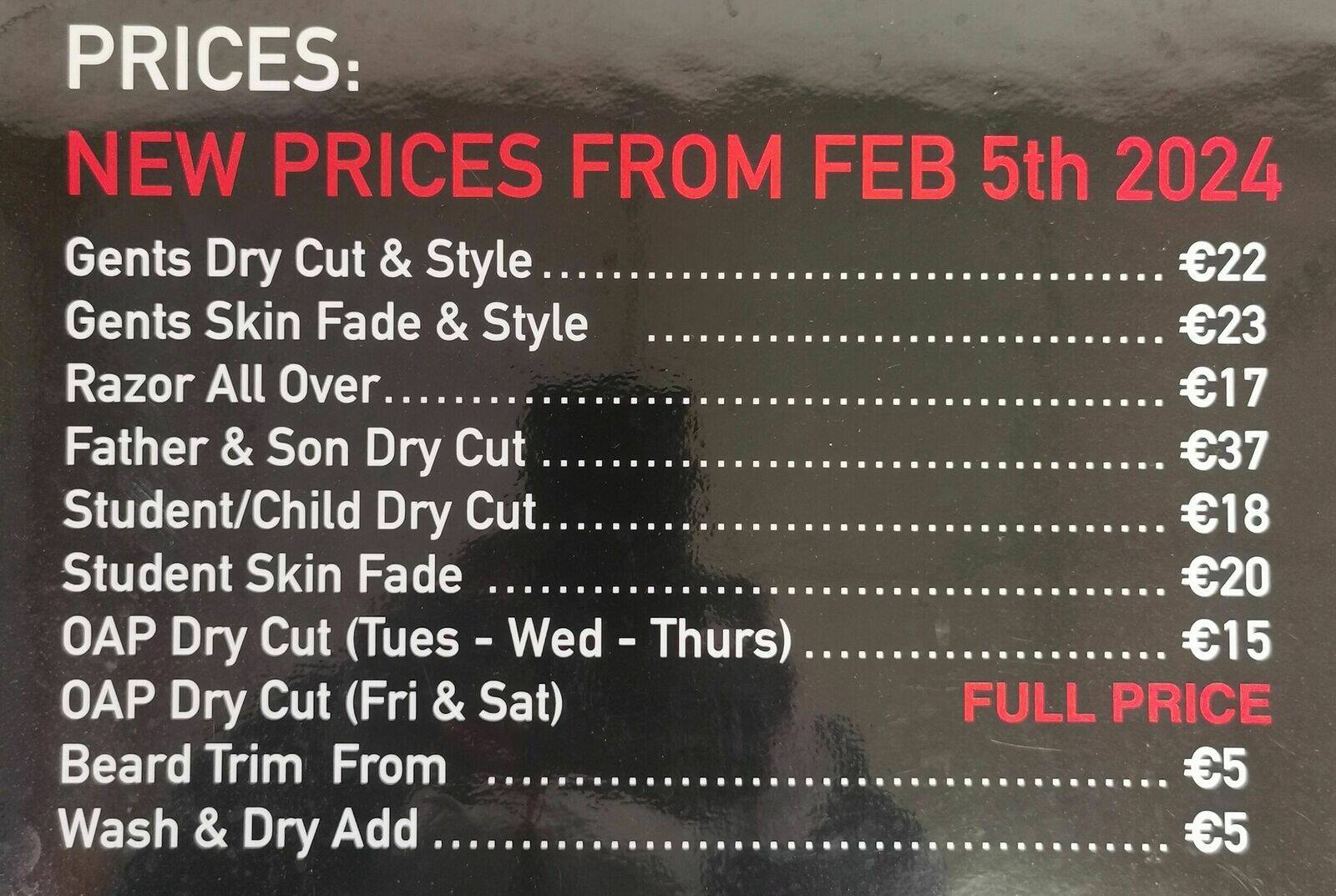 New price list 