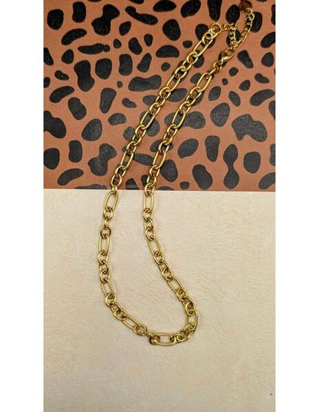 Collier Double Mailles Doré