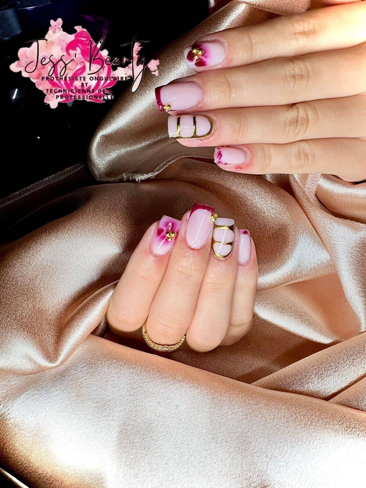 Remplissage et nailarts blooming et French color