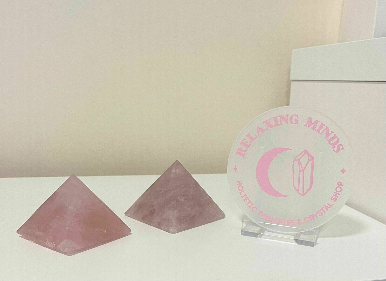 Rose Quartz Pyramids