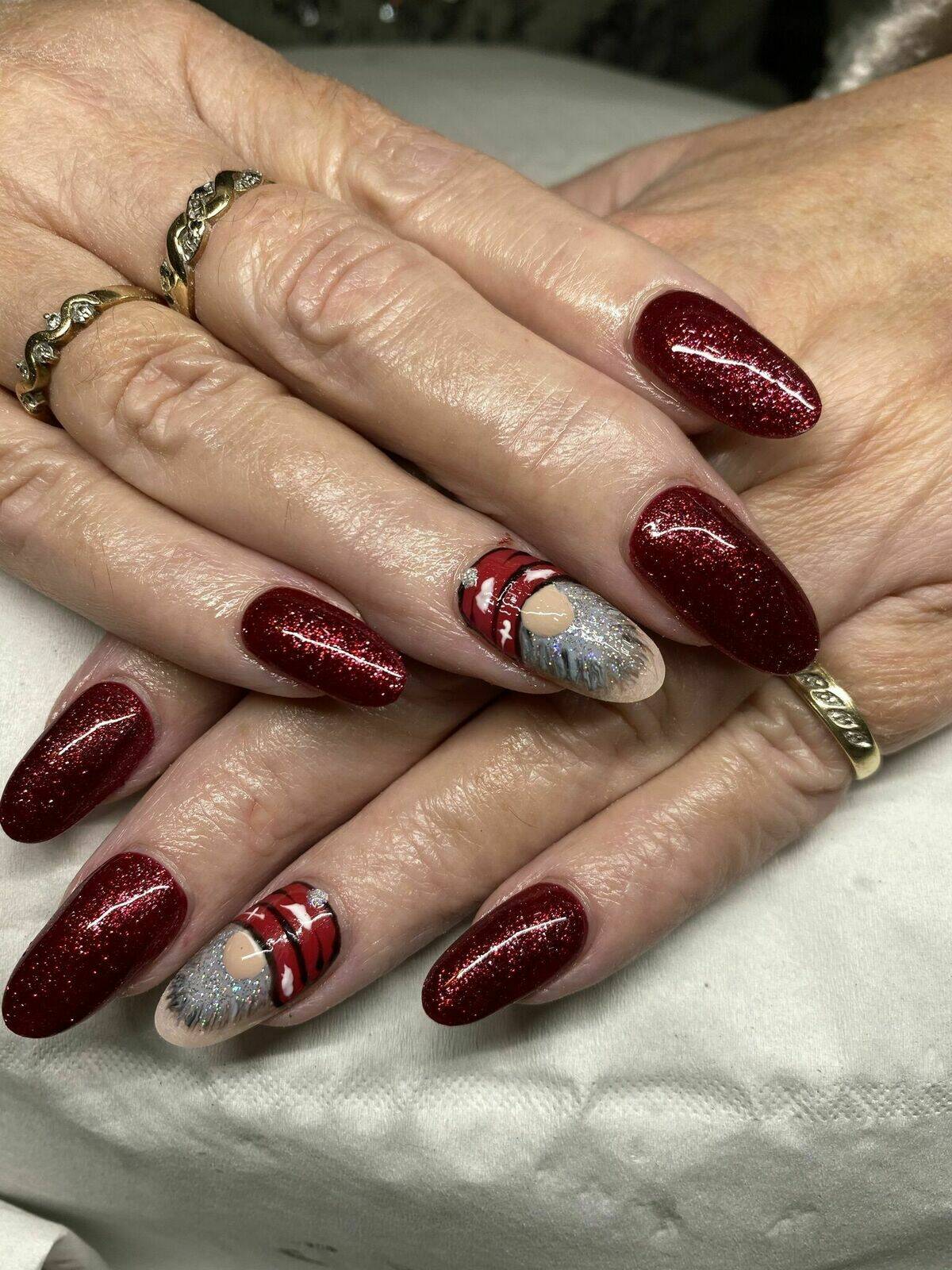 Builder gel overlay on natural nails 