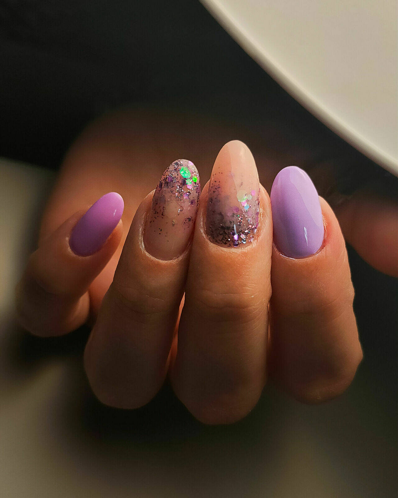 Manucure gel + extension nail art simple