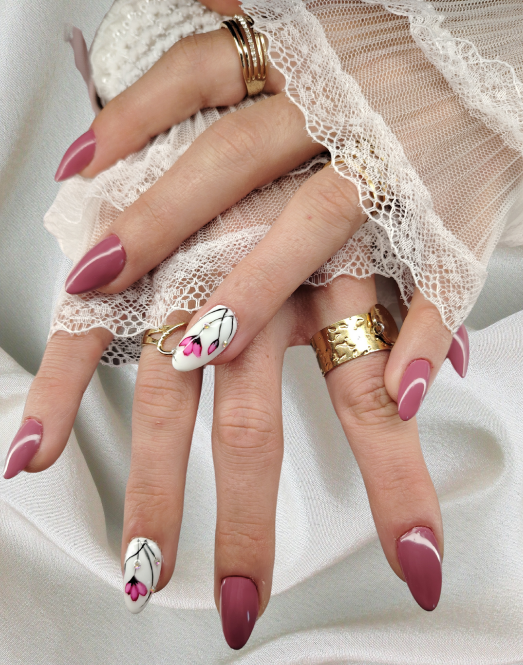 Pose Américaine + Nail Art (Niveau 1) aquarelle + strass