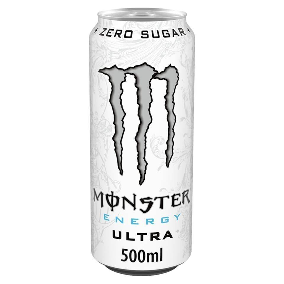 White Monster energy ultra zero sugar 
