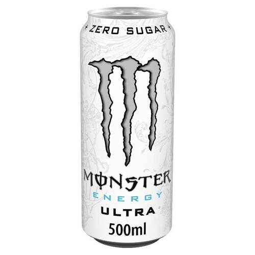 White Monster energy ultra zero sugar 