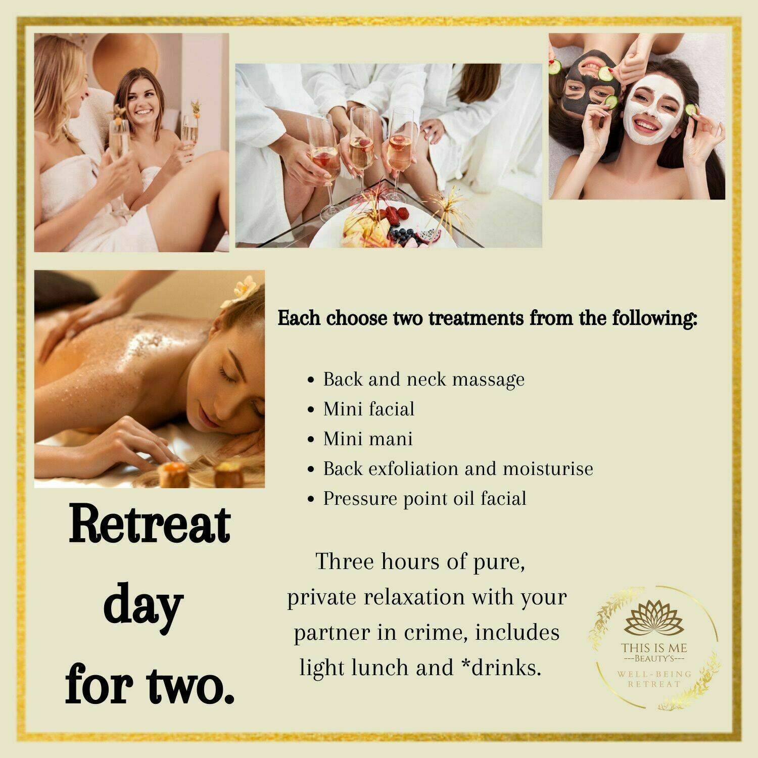 Retreat days! Message to book. 