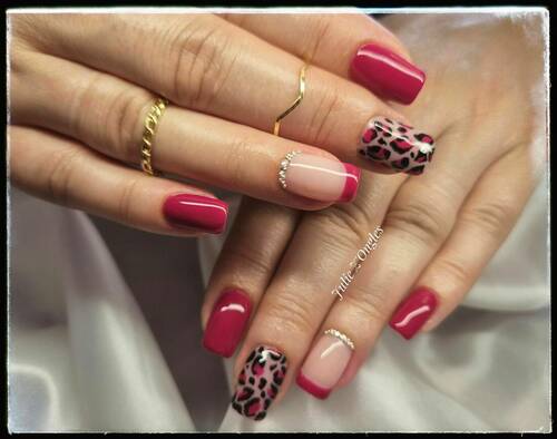 Renfort semi permanent French Nail art et perle 