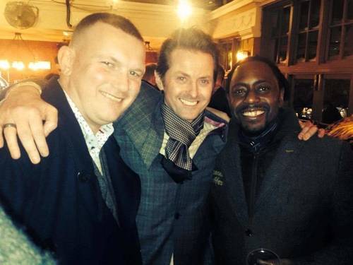 With Dan Davies of Pall Mall Barbers and platform artist MK