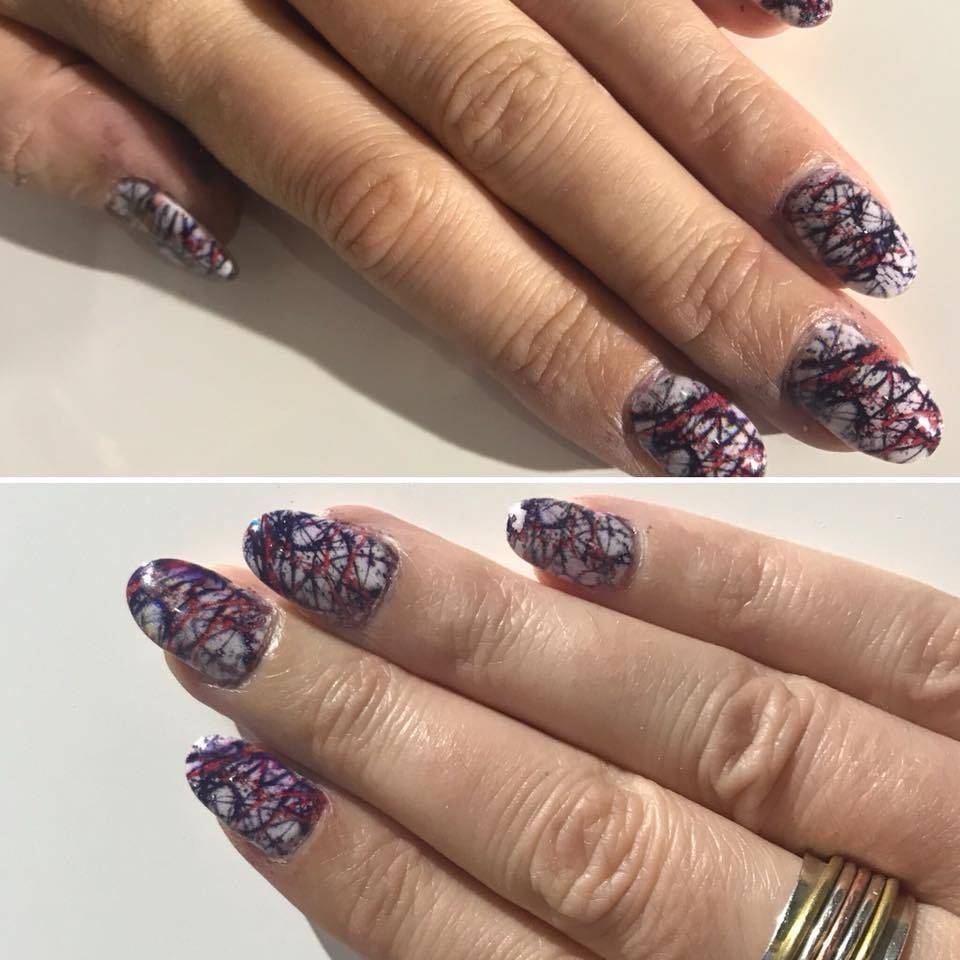 Our Nail printer, will print almost anything! #abstract #nailart