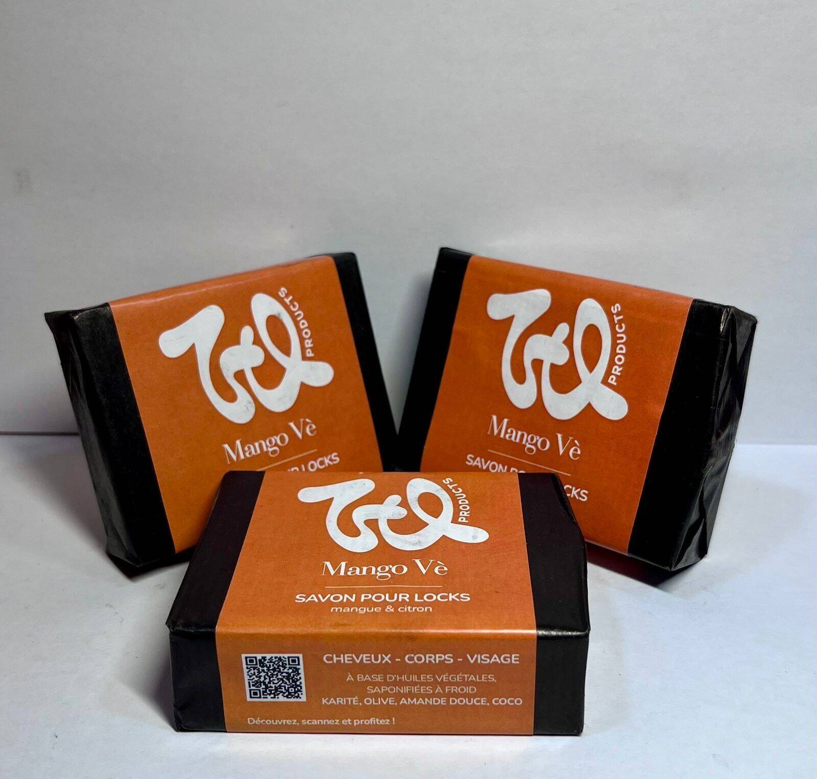 SAVON SOLIDE MANGO VÈ POUR LOCKS