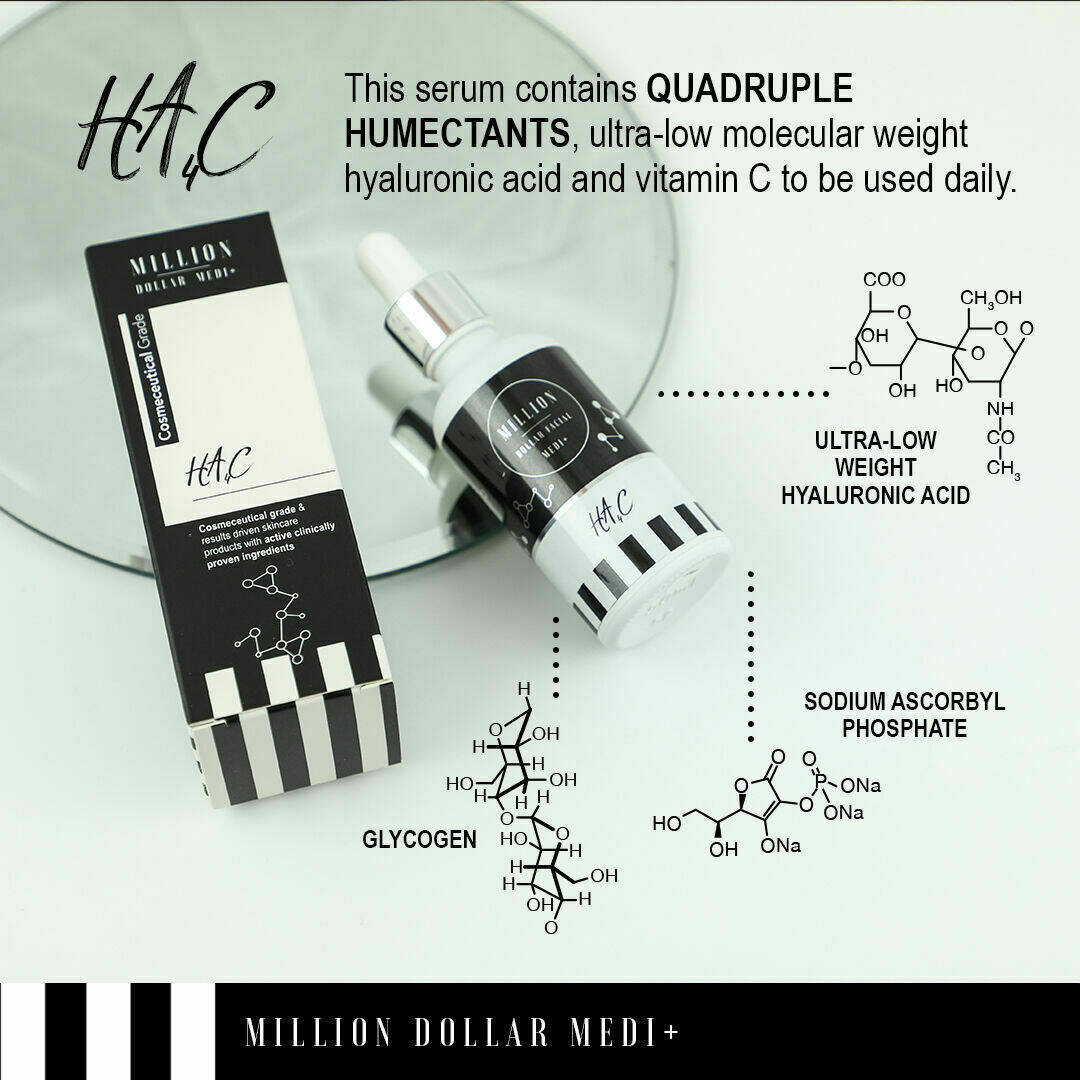 HA4C Serum : Daily Use Hyaluronic Acid & Vitamin C 