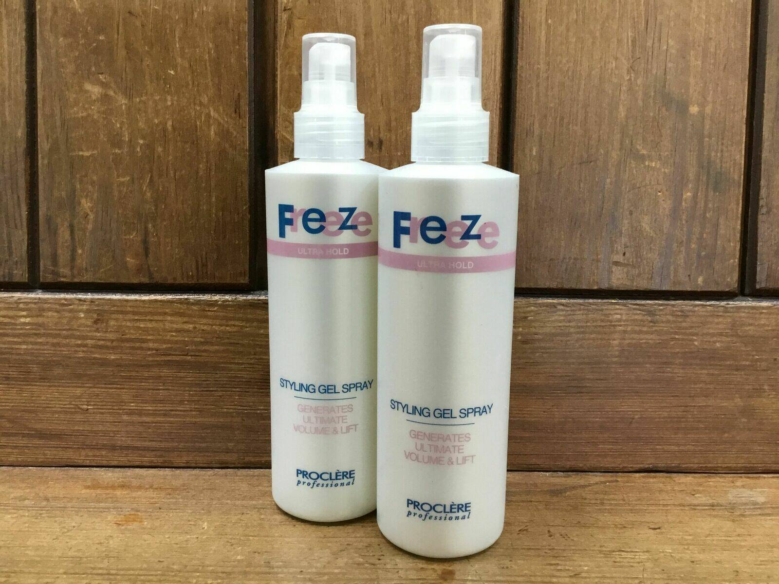 Freeze styling gel spray