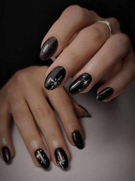 Manucure renforcée nail art simple