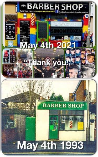 “May the Fourth be with you!” Simon Foxen Barber Shop 28th Anniversary😃♥️😃