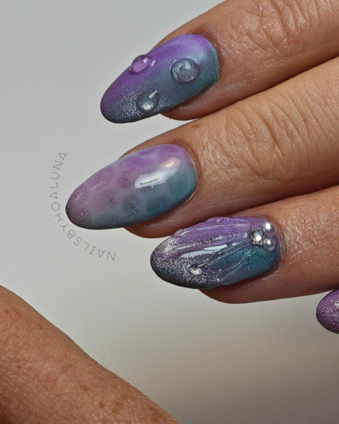 Rallongement chablon -Nail art Platine
