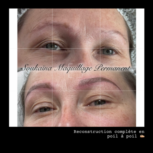 Restructuration complète de sourcils en Microblading poil à poil #clermontferrand