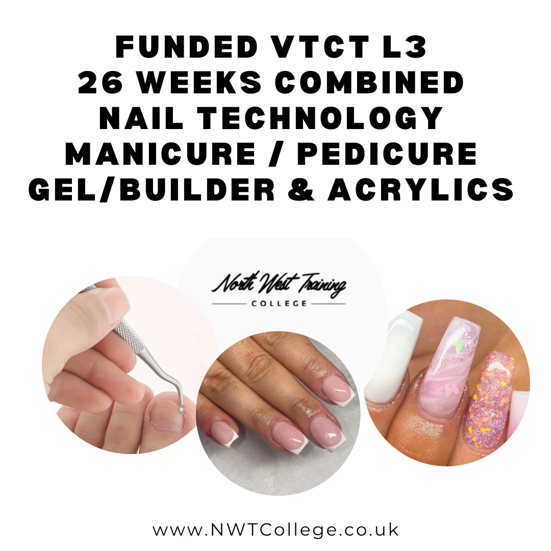 FUNDED LEVEL 3 NAIL TECHNOLOGY contact DIANE 07739835894 NEXT ENROL MARCH 2026 Cousre starts MAY 