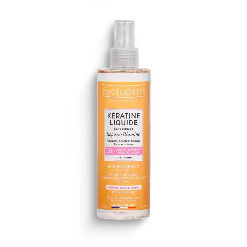 Kératine liquide sans rinçage spray cheveux 250 ml