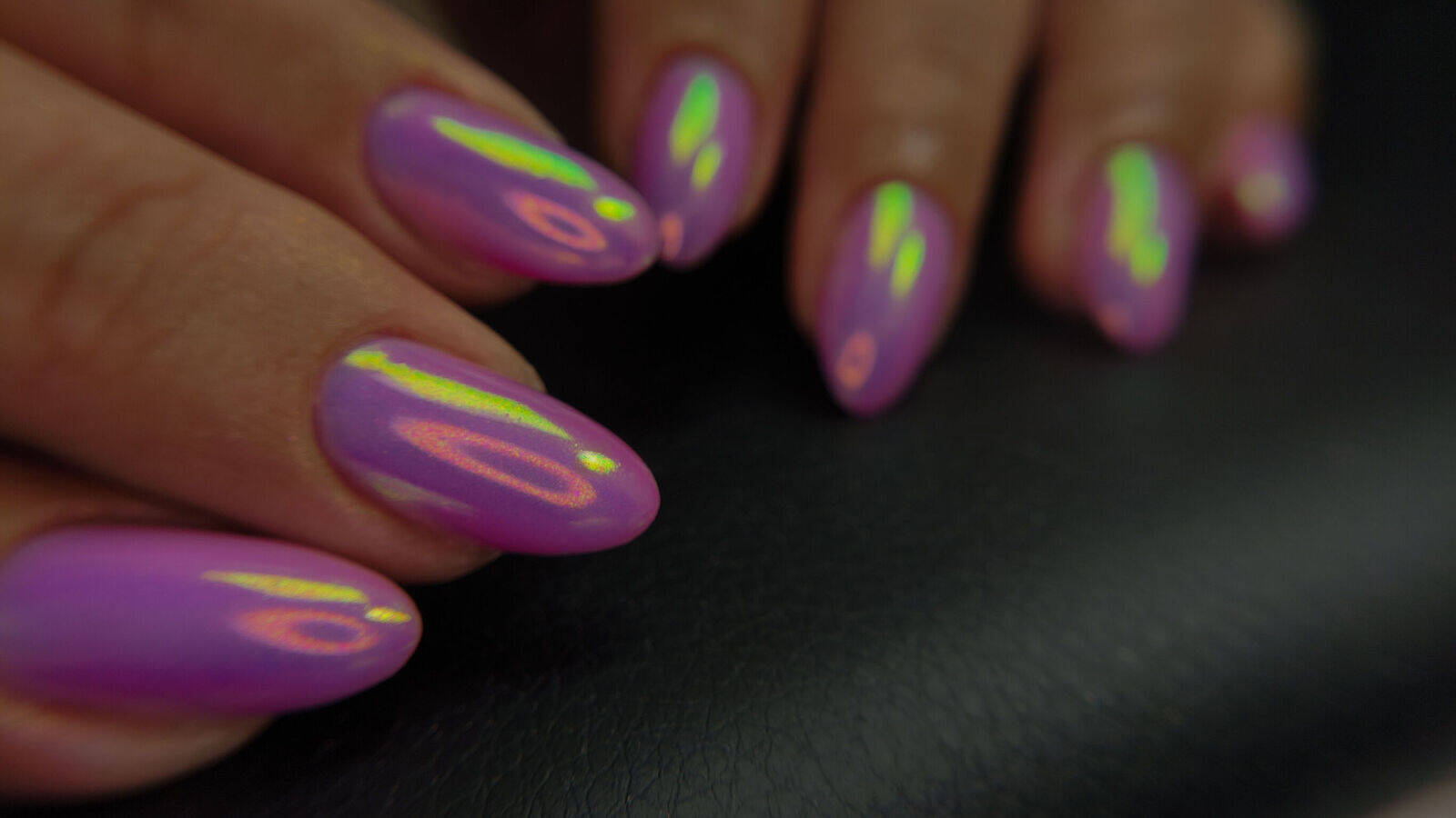 Manucure gel longueur nail art simple