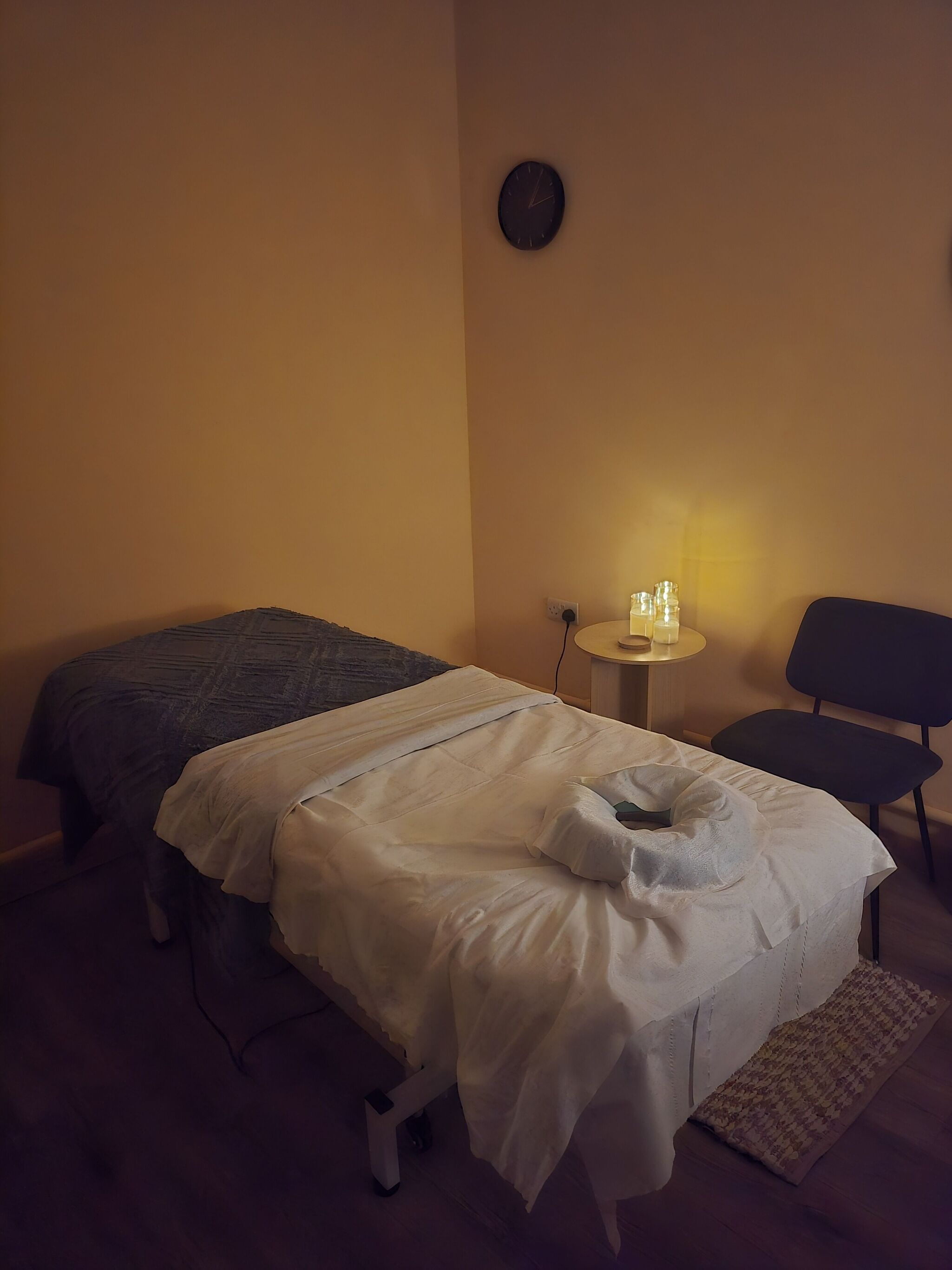 This is the set up for back, hot stone and upper body massage
