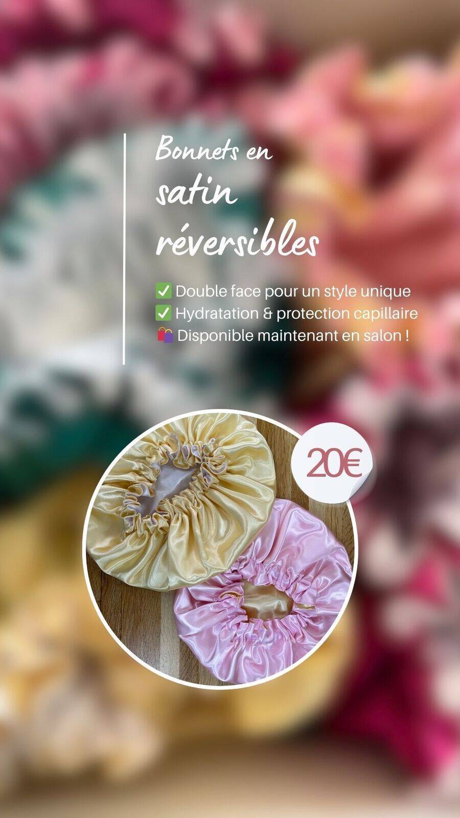 Bonnets en satin 