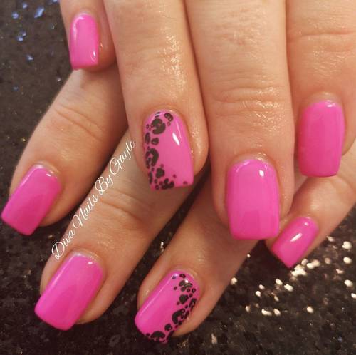 Barbie pink and animal print stamping