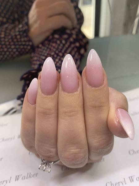 Hard Gel French fades by Cheryl Walker