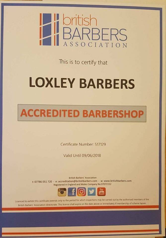 British Barbers Assiocation Accreditation