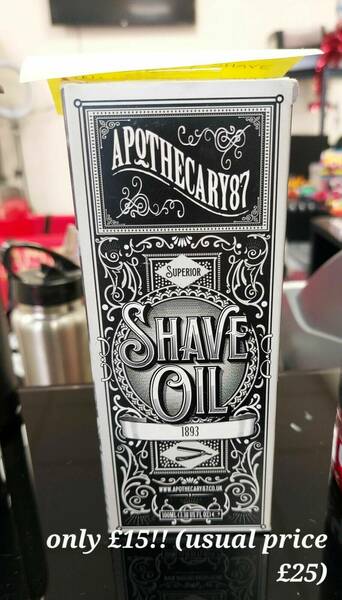 Apothecary large shave oil SPECIAL OFFER 