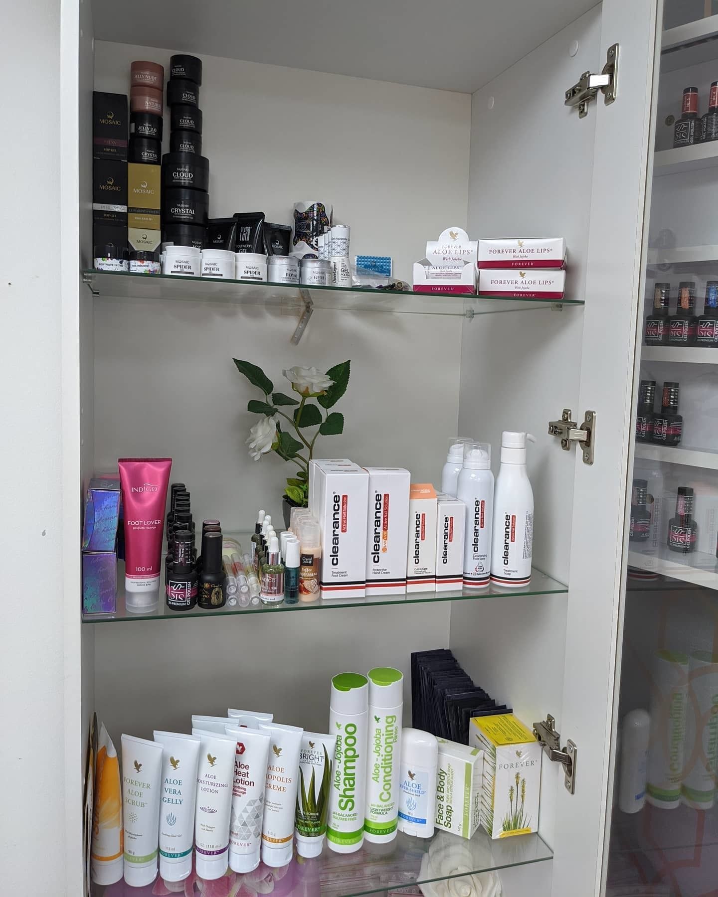 Some products will be available in salon