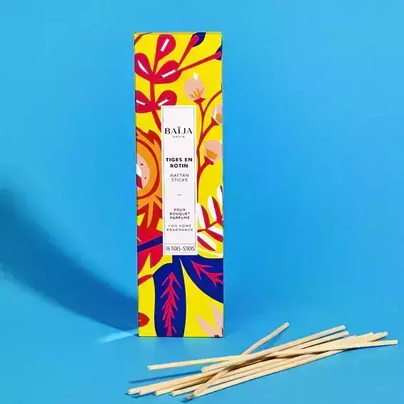 Étui 16 bâton en rotin pour bouquet 