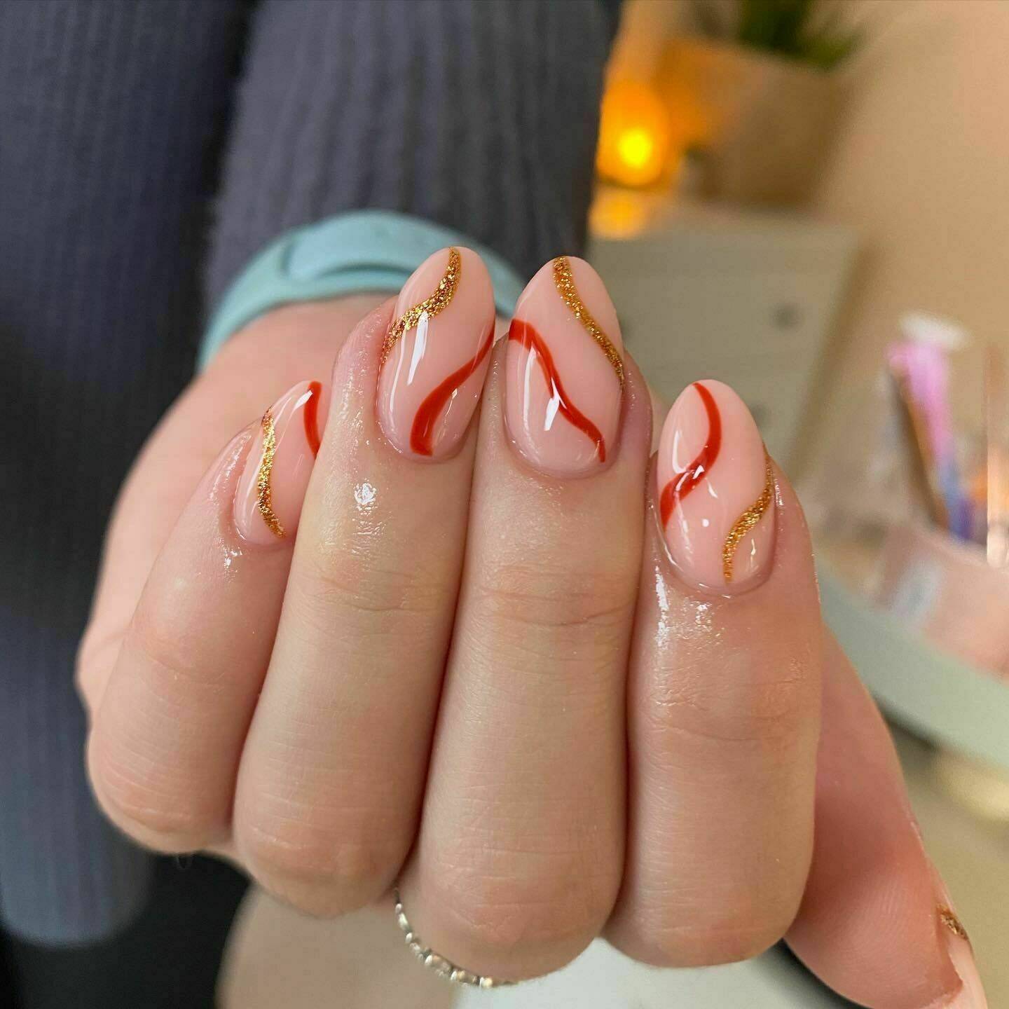 BIAB + 10 nail art