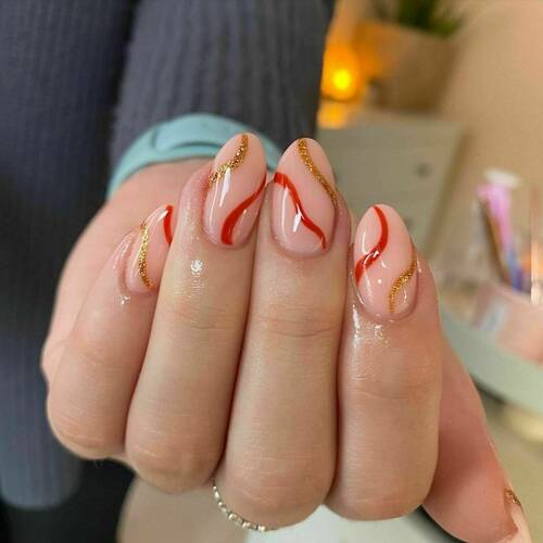 BIAB + 10 nail art