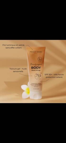 Gelée corps solaire SPF50+ Monoï