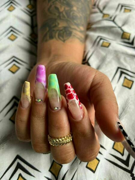 Pose capsules | Taille XL | Nail art niv. 2 - Effet croco