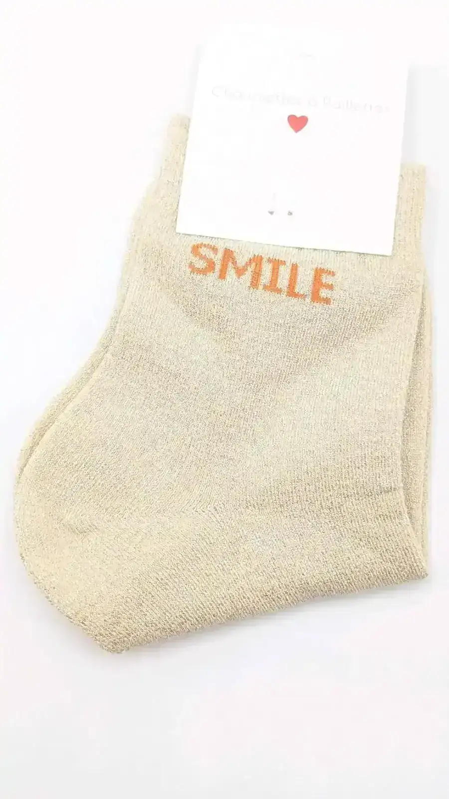 Chaussettes à Paillettes Smile Or