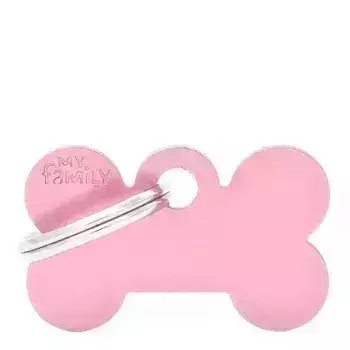 My Family Basic Small Bone Pink Dog Tag