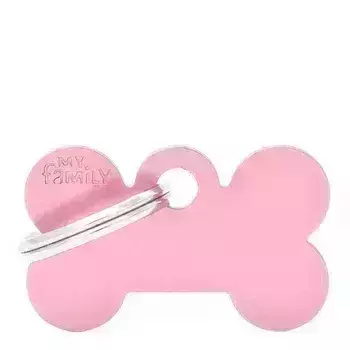 My Family Basic Small Bone Pink Dog Tag