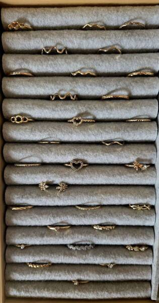 Bijoux bagues, boucle d'oreilles 