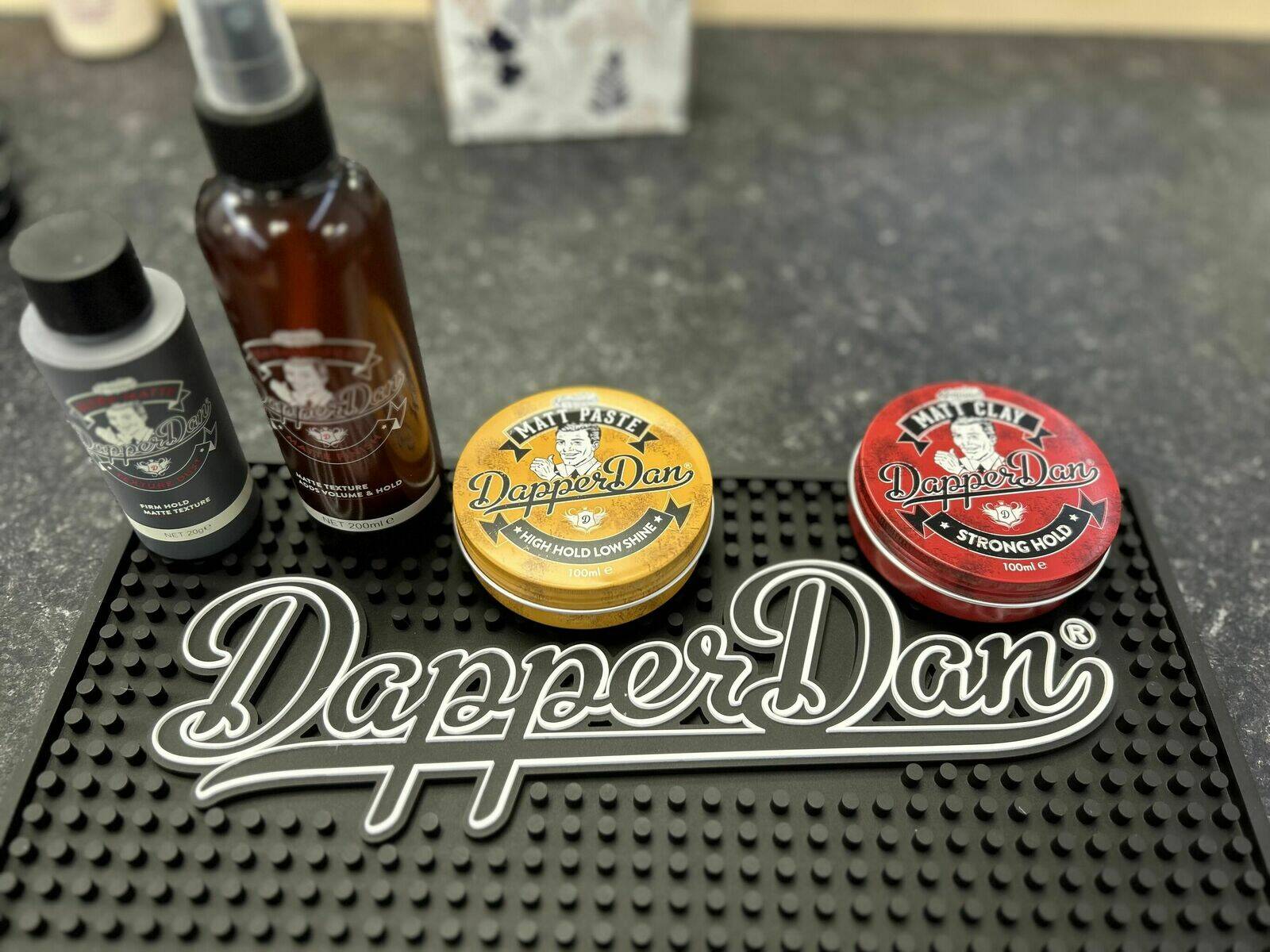 We use Dapper Dan products for that perfect finish